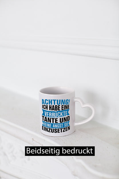 Ich habe eine verrückte Tante | Nichte Neffe Patentante Humor Geschenkidee Tasse