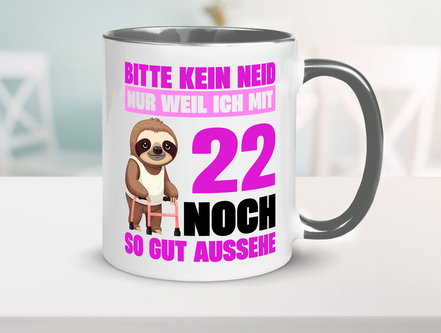 22. Geburtstag | Bitte kein neid Faultier 22 Jahre lustig Geschenkidee Geschenk