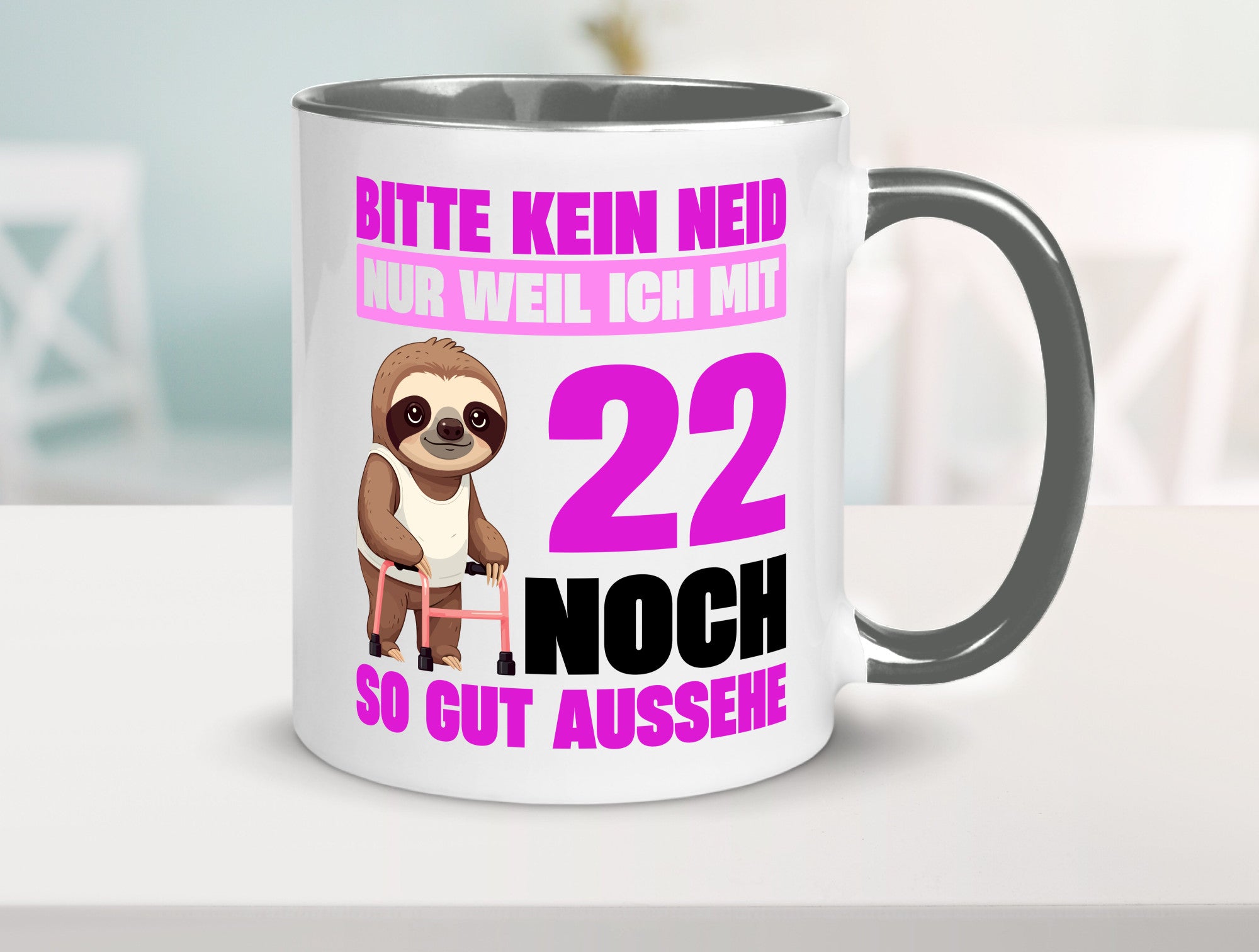 22. Geburtstag | Bitte kein neid Faultier 22 Jahre lustig Geschenkidee Geschenk
