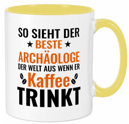 Kaffee trinkt: Archäologe | Archäologie Forscher lustig Humor Geschenkidee