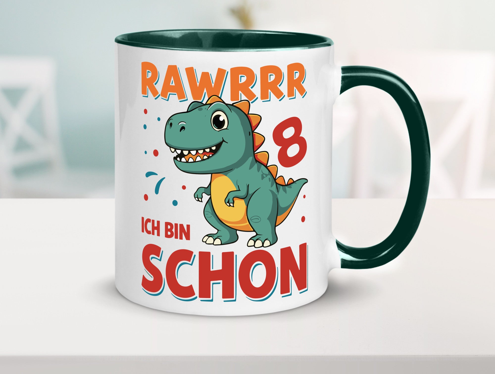 8. Geburtstag | 8 Jahre Raw ich bin schon T-Rex Geschenk Geschenkidee lustiger
