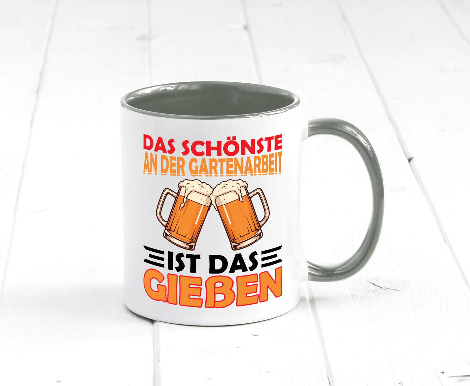 Das schönste an gartenarbeit ist Gießen | Biertrinker Geschenkidee Arbeit