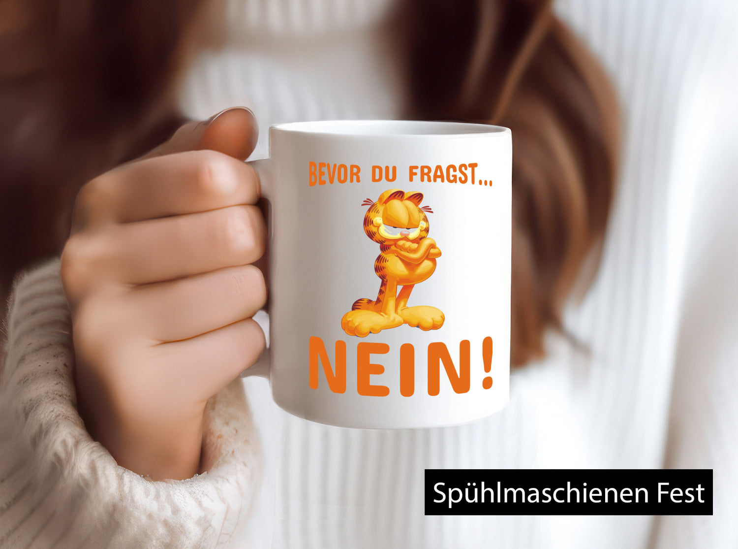 Bevor du fragst? Nein! | grimmige Katze Spruchtasse lustig Tierliebhaber Humor