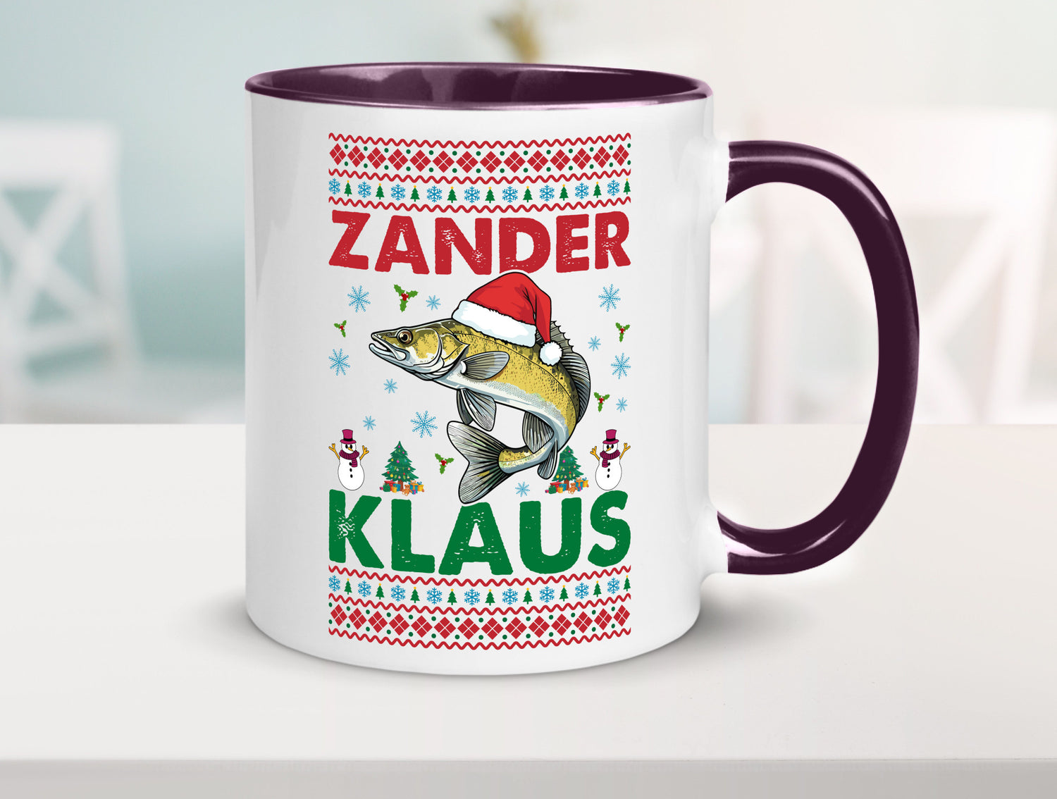 Zander Klaus | Ugly Christmas Angler Angeln v2 Geschenk Humor Geschenkidee
