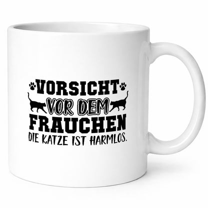 Vorsicht vor Frauchen | Frauen Tasse Katzenbesitzerin Humor Tierliebhaber