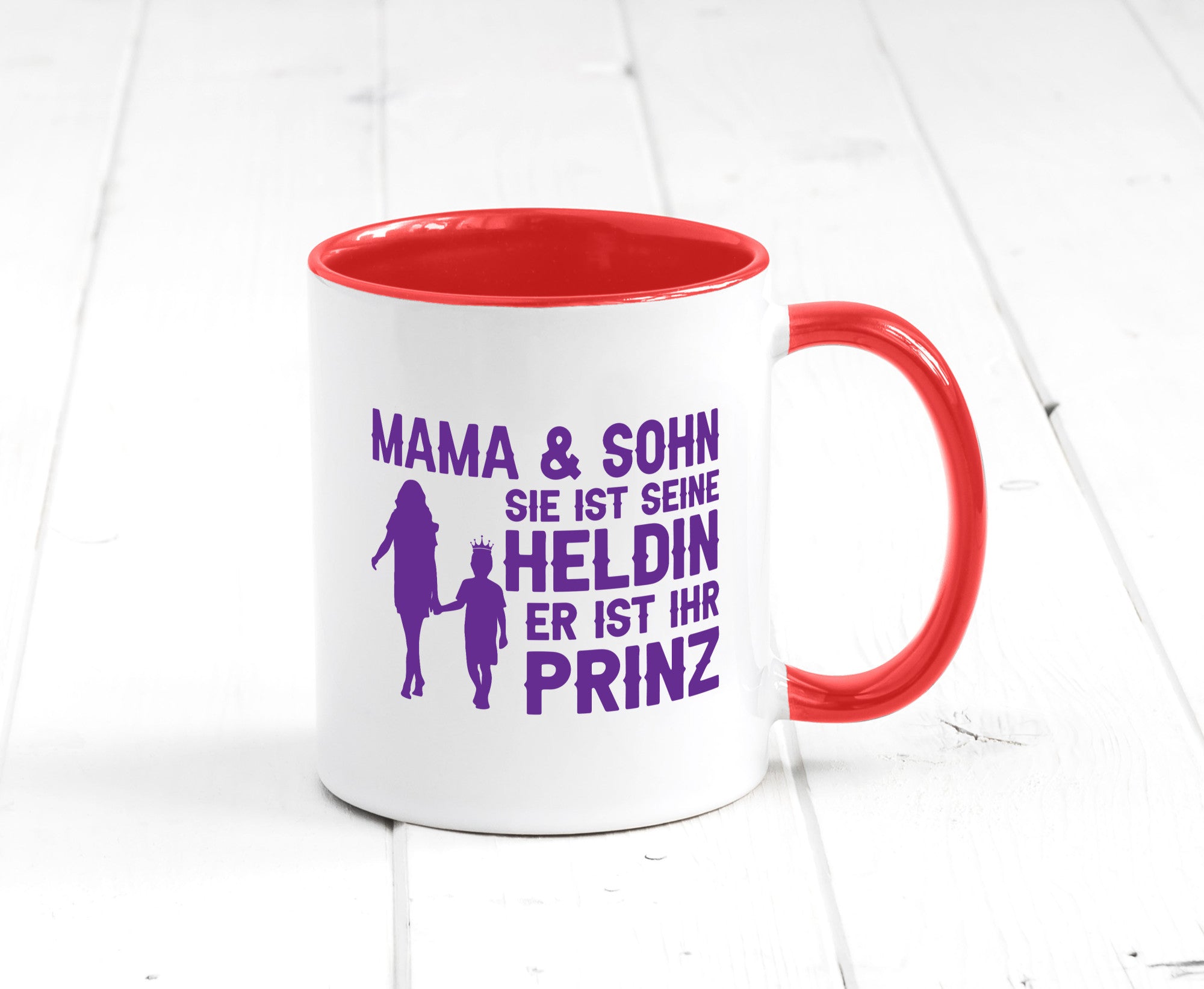 Mama &amp; Sohn | Helding Prinz Mutterliebe Geschenkidee Familie Humor Tasse