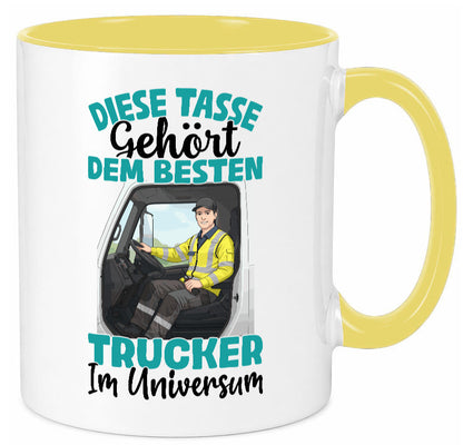 Im Universum: Trucker | LKW Fahrer Beruf Humor Arbeit Kollegen Büro Tasse