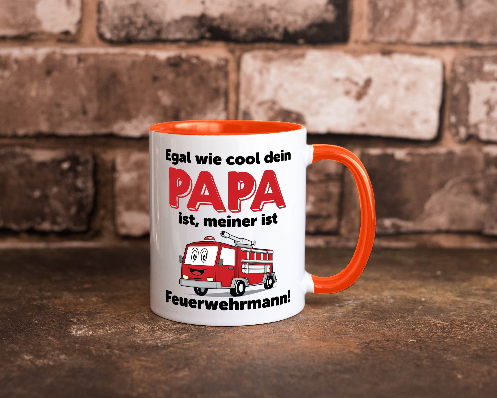Cooler Papa | Feuerwehrmann Bester der Welt Humor Geschenkidee Tasse