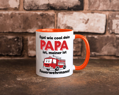 Cooler Papa | Feuerwehrmann Bester der Welt Humor Geschenkidee Tasse