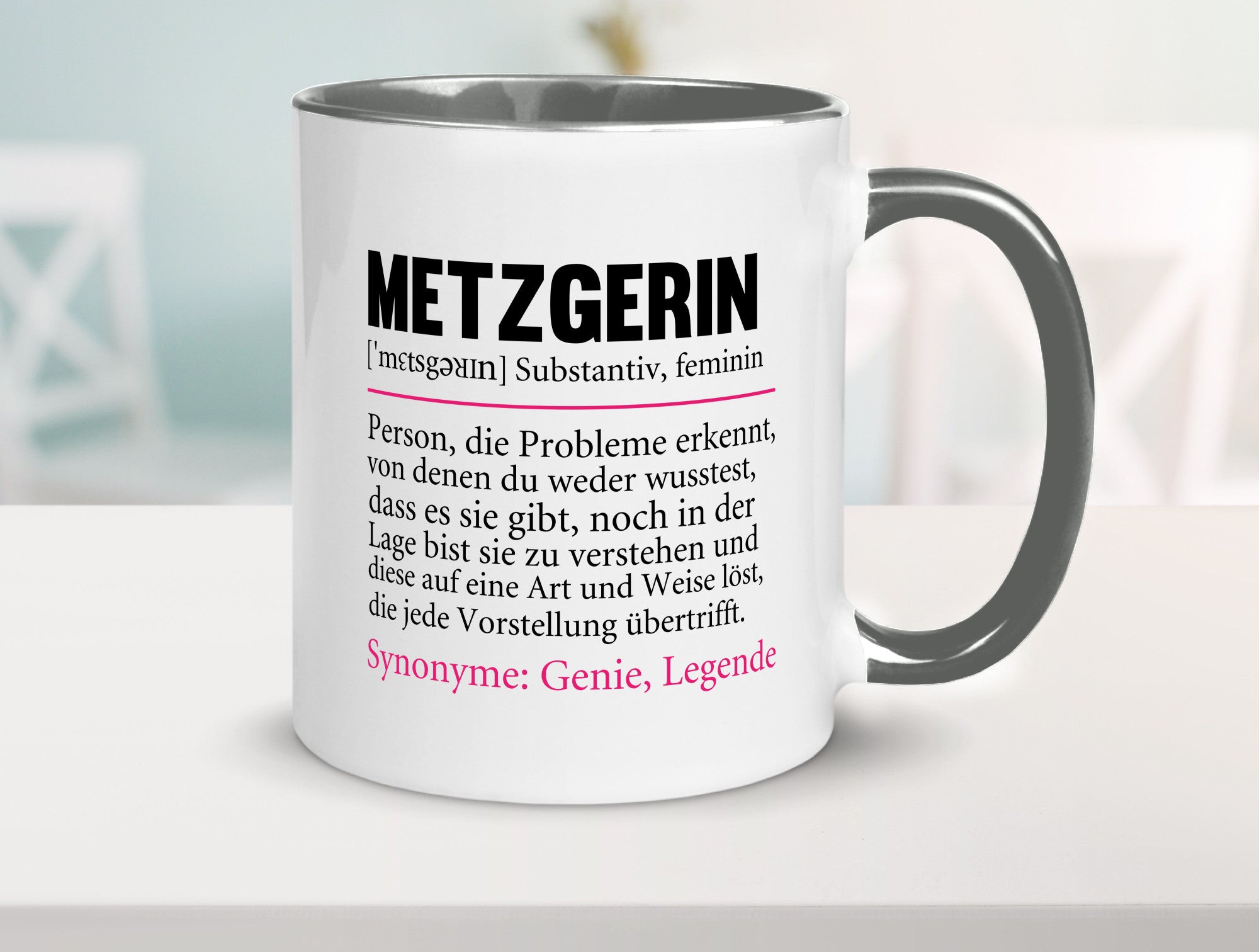 Metzgerin | lustig Fleischerin Humor v2 lustiger Spruch Geschenk Geschenkidee