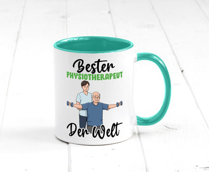 Bester Physiotherapeut v3 Geschenk Humor Geschenkidee lustiger Spruch Tasse