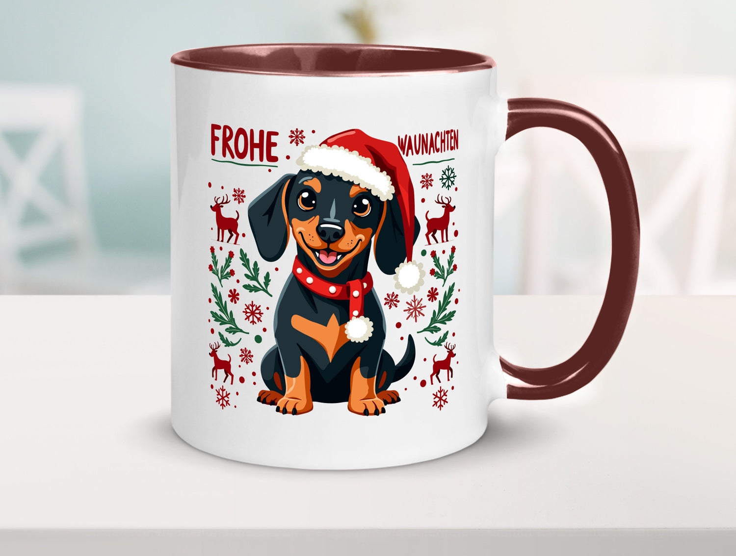 Frohe Waunachten | Ugly Christmas Weihnachtshund v2 Humor Tierliebhaber