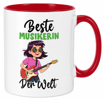 Beste Musikerin | Musik Musikantin v2 Geschenkidee Humor Tasse