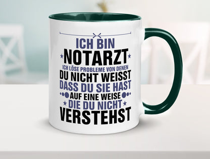 Löse Probleme: Notarzt | Arzt v2 Geschenkidee Humor Tasse