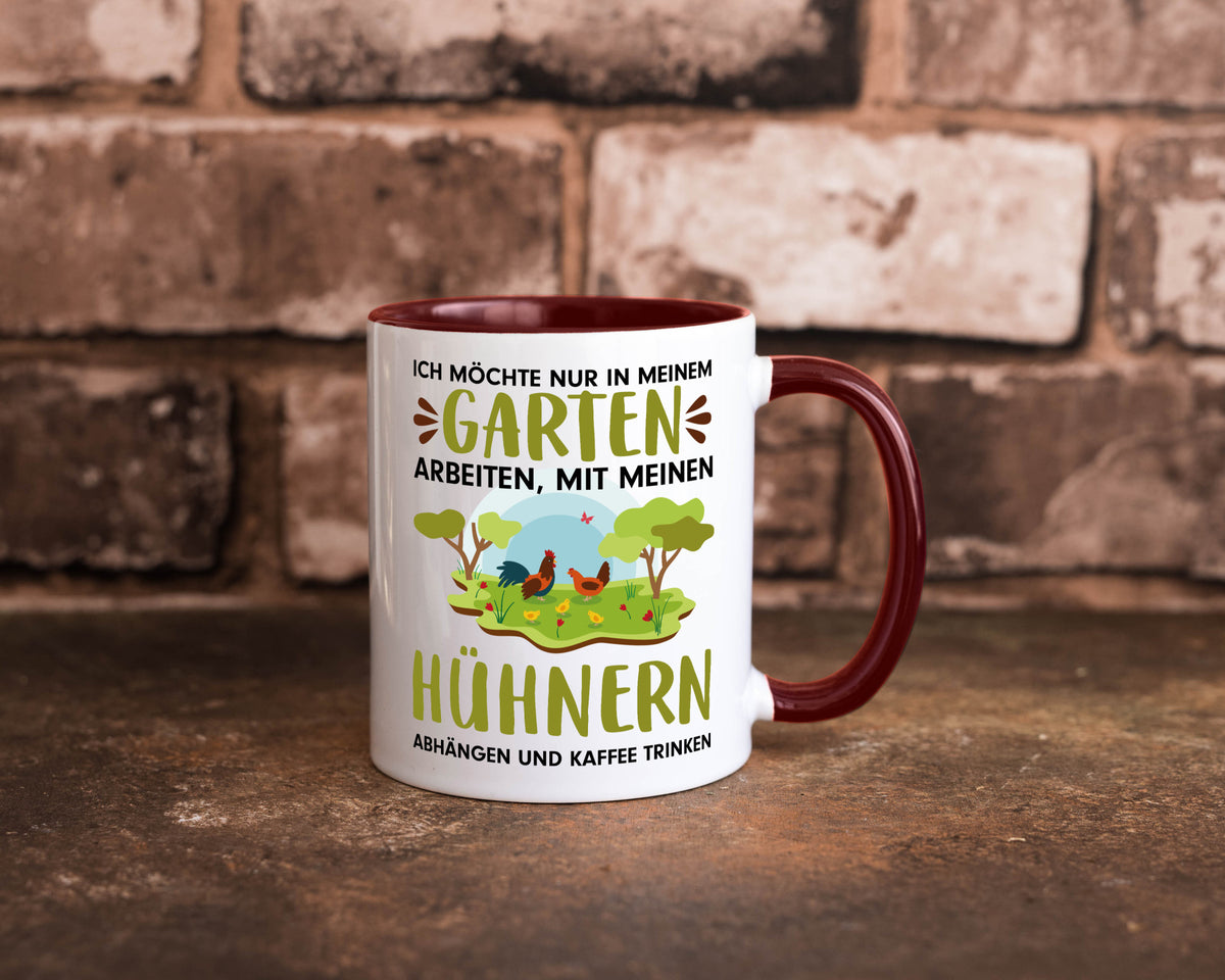 Garten Hühner | Gartenarbeit Tasse Bauernhof Spruch lustiger Geschenk Arbeit