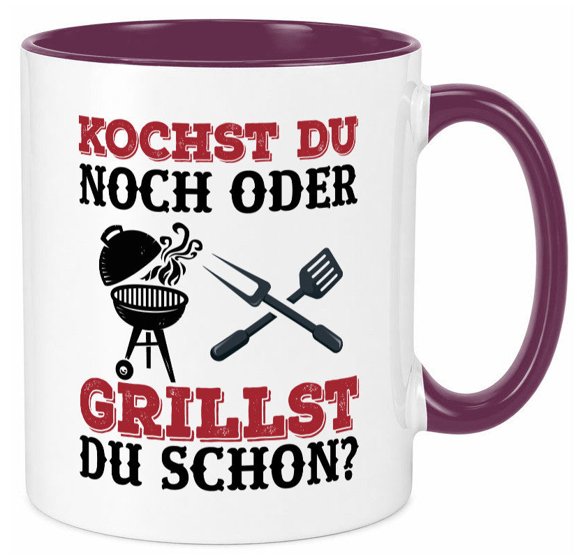 Grillst du schon? | Spruch Tasse Grillen Männer Geschenkidee Humor