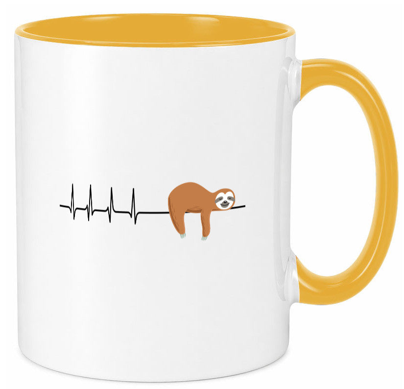 Herzschlag Faultier | Faulheit Morgenmuffel faul Humor Tierliebhaber
