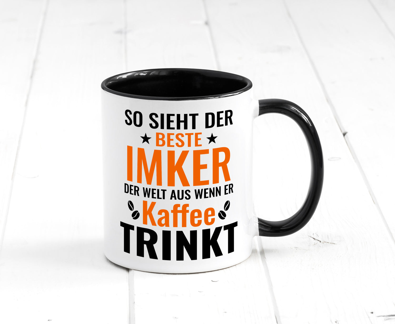 Kaffee trinkt: Imker | Imkerei lustiger Spruch Geschenk Humor Geschenkidee Tasse