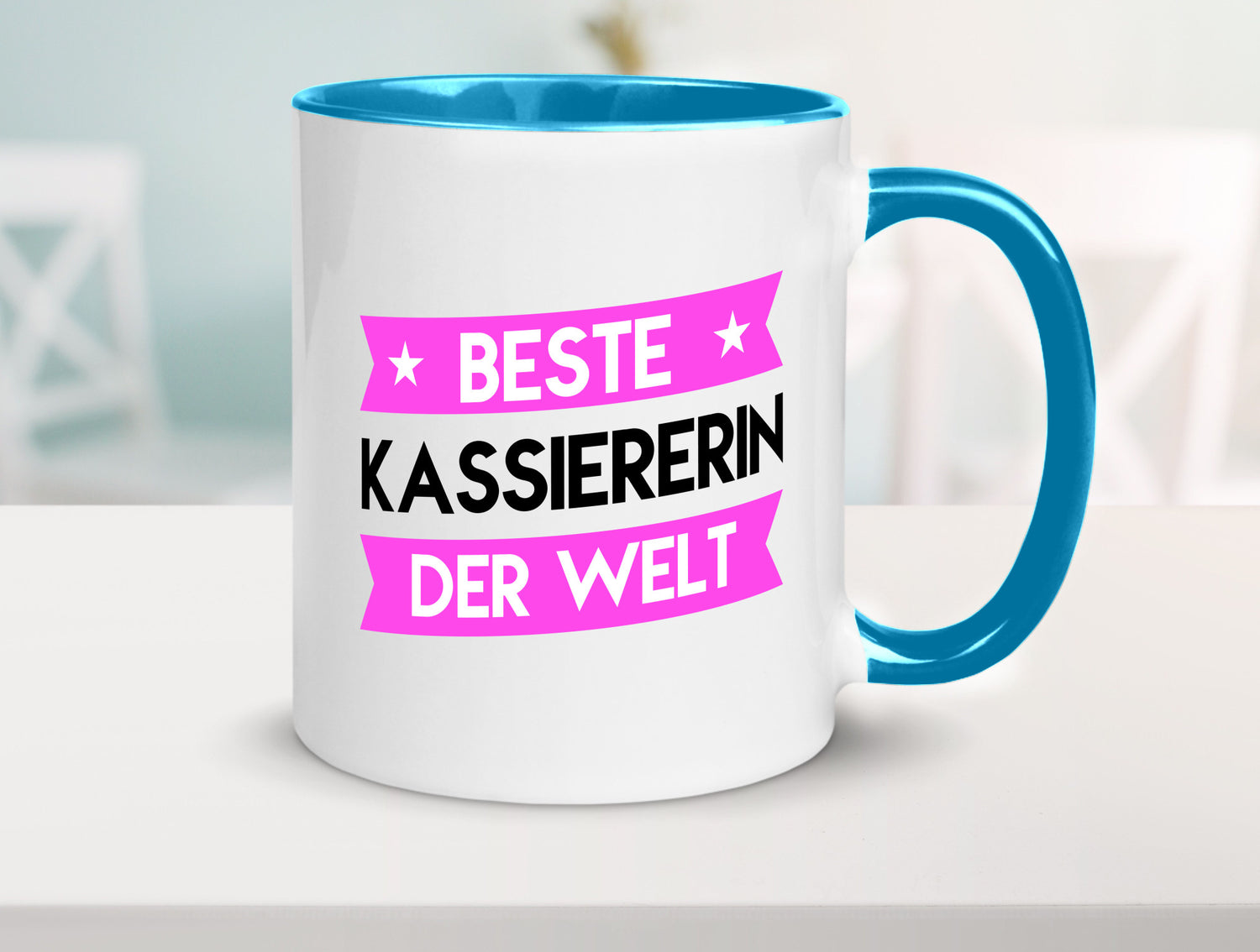 Beste Kassiererin lustiger Spruch Geschenk Humor Geschenkidee Tasse