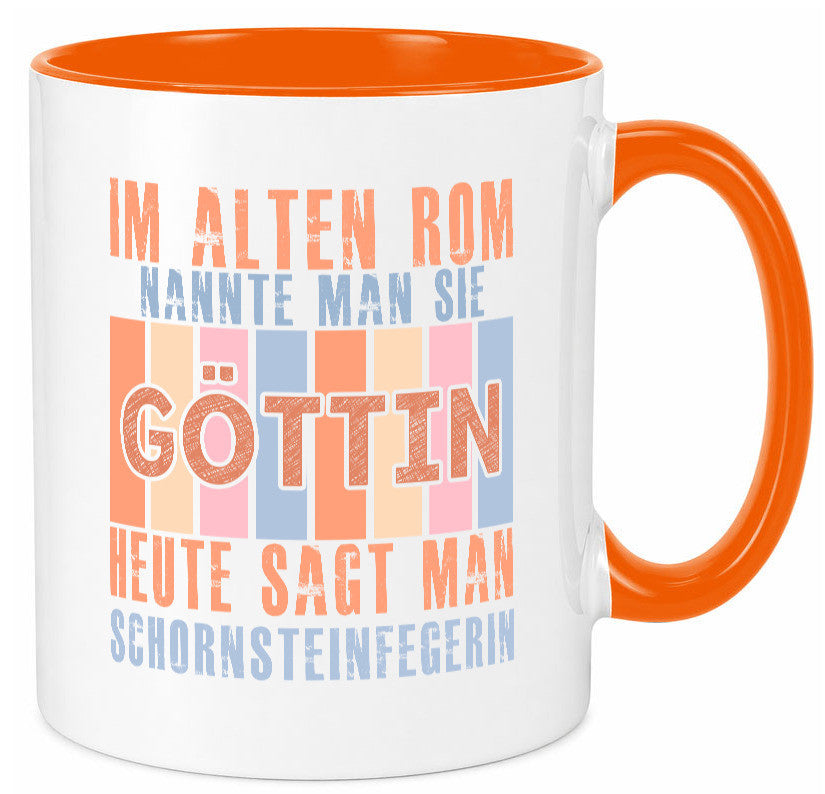 Heute sagt man: Schornsteinfegerin | Kaminkehrer Geschenkidee Humor Tasse