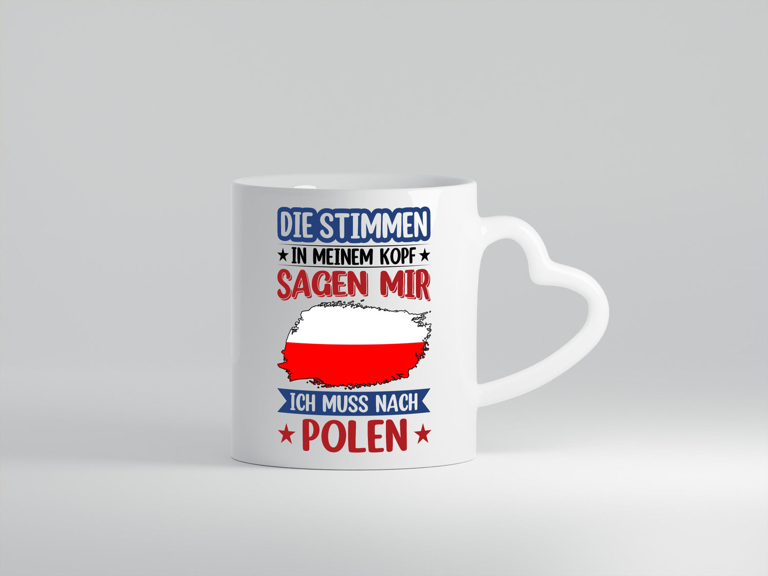 Polen | Urlaub Stimmen in meinem Kopf Traumland v2 Humor Geschenkidee Tasse