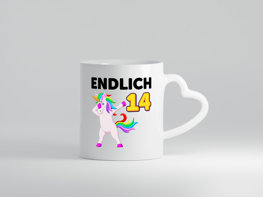 14. Geburtstag | endlich 14 Jahre Einhorn Mädchen Geschenkidee Humor Tasse