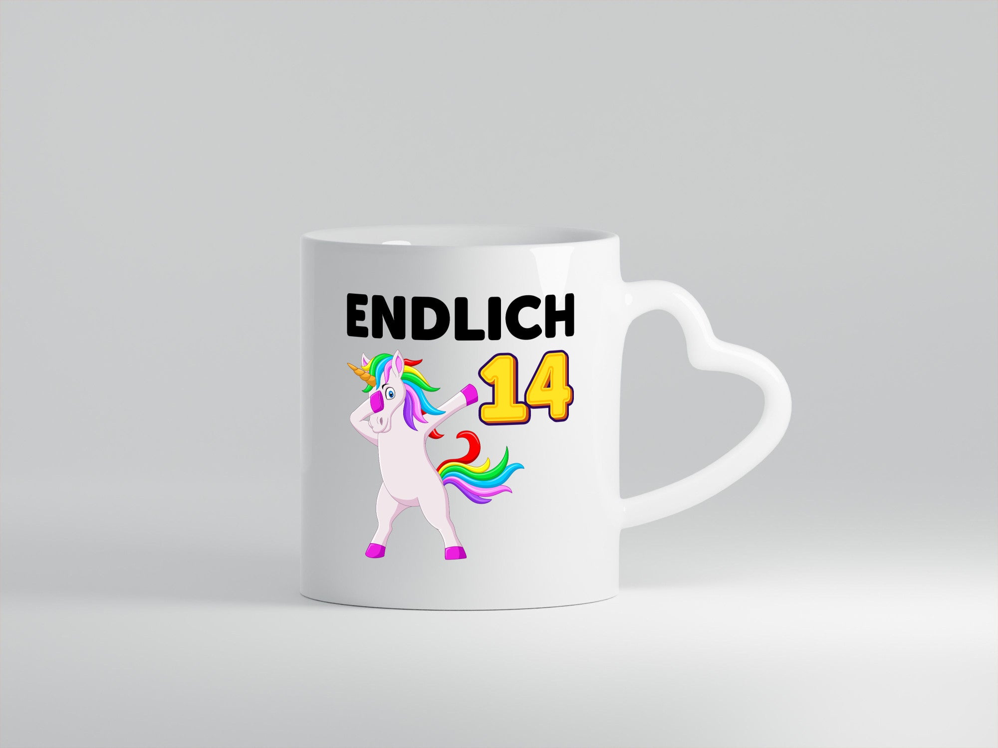 14. Geburtstag | endlich 14 Jahre Einhorn Mädchen Geschenkidee Humor Tasse