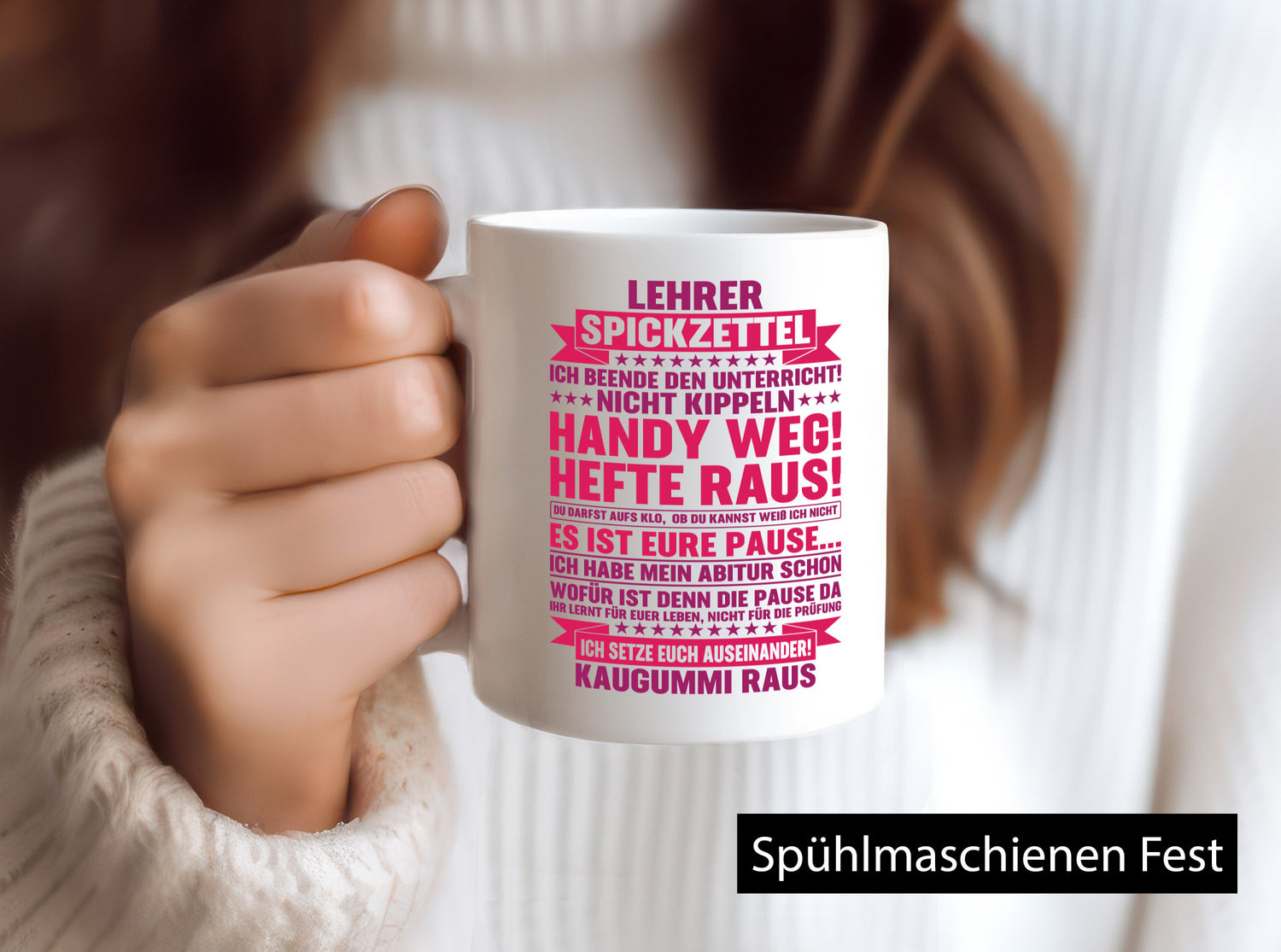 Lehrer Spickzettel | Beruf Tasse lustiger Spruch vl6 Geschenk Arbeit Kollegen