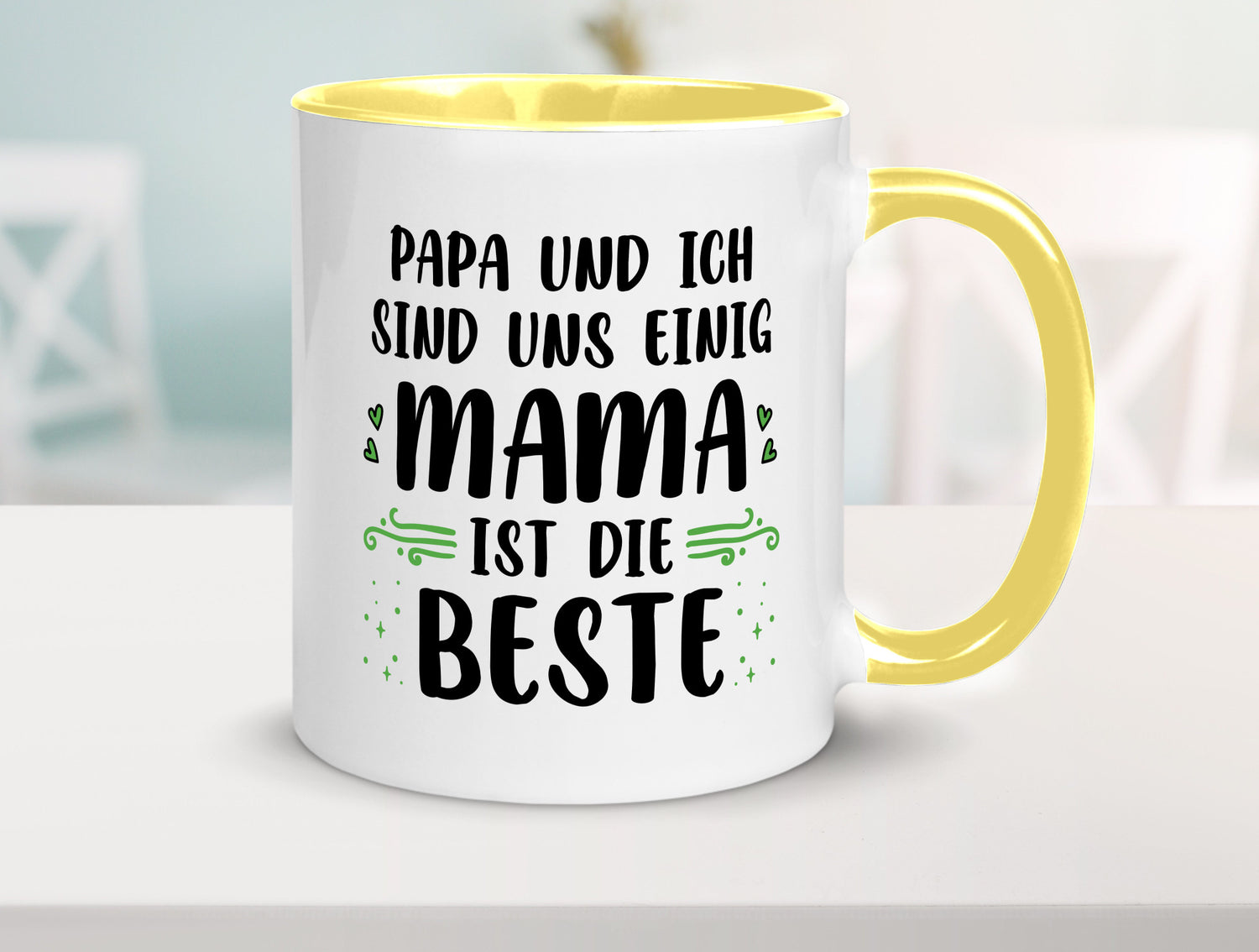 Papa und ich sind uns einige Mama ist die beste | Muttertag Geschenk Familie