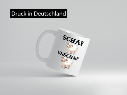 Schaf Unschaf Geschenk Humor Geschenkidee lustiger Spruch Tasse