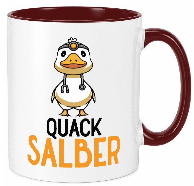 Quacksalber | witzige Ente Comic Arzt Ãrztin v2 Geschenkidee Humor Tasse