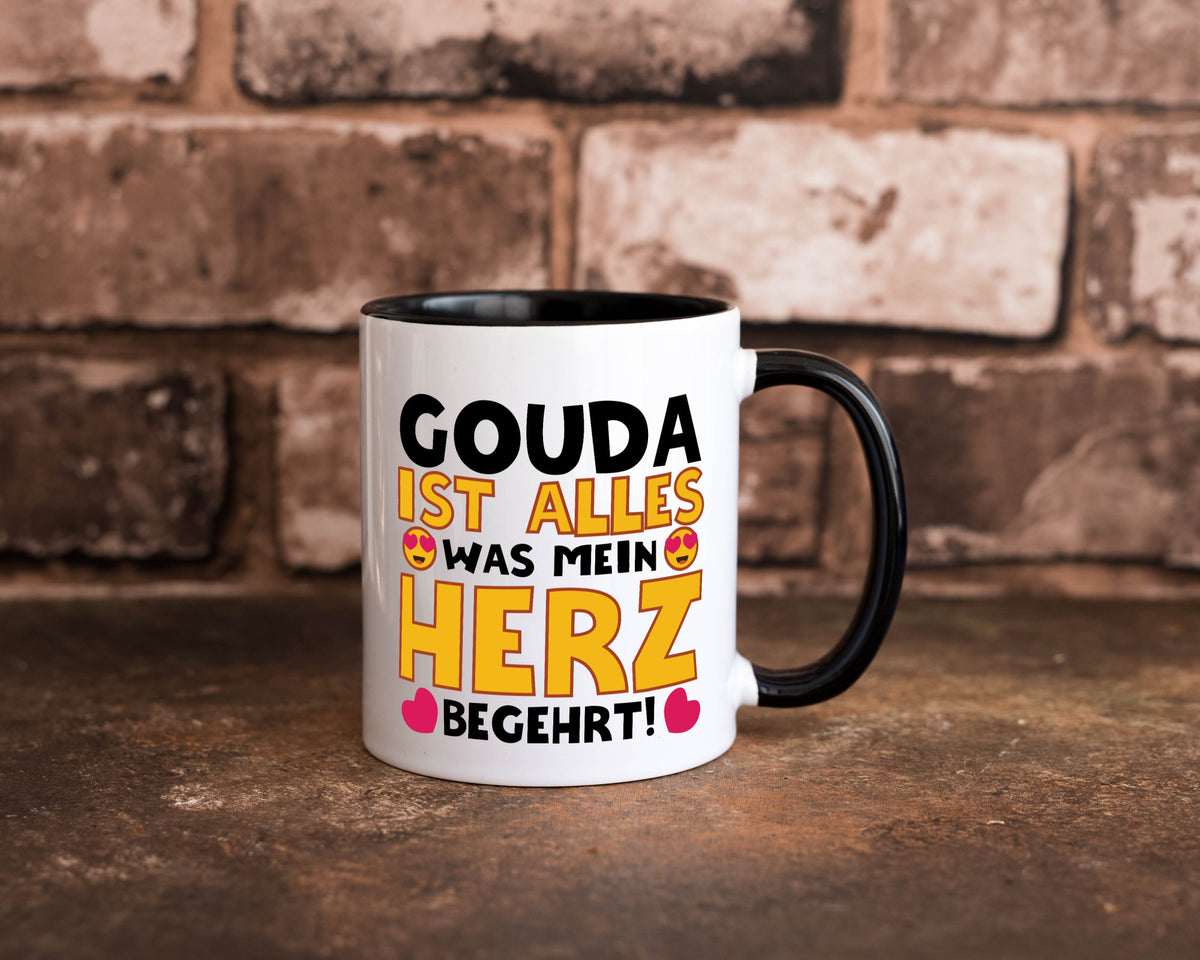 Ich brauche Gouda | Käseliebhaber Käse lustig Humor Geschenkidee Geschenk Tasse