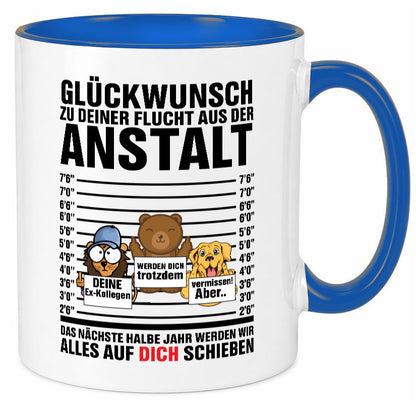 Glückwunsch zur Flucht | Arbeitskollegen Berufswechel Humor Arbeit Kollegen