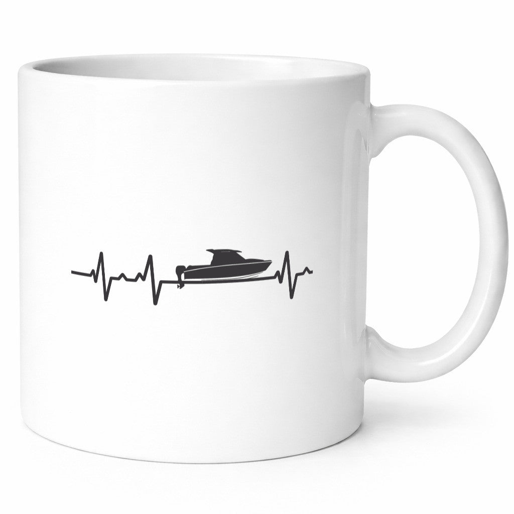 Motorboot Herzschlag | Boot fahren Kapitän Wasser Humor Geschenkidee Tasse