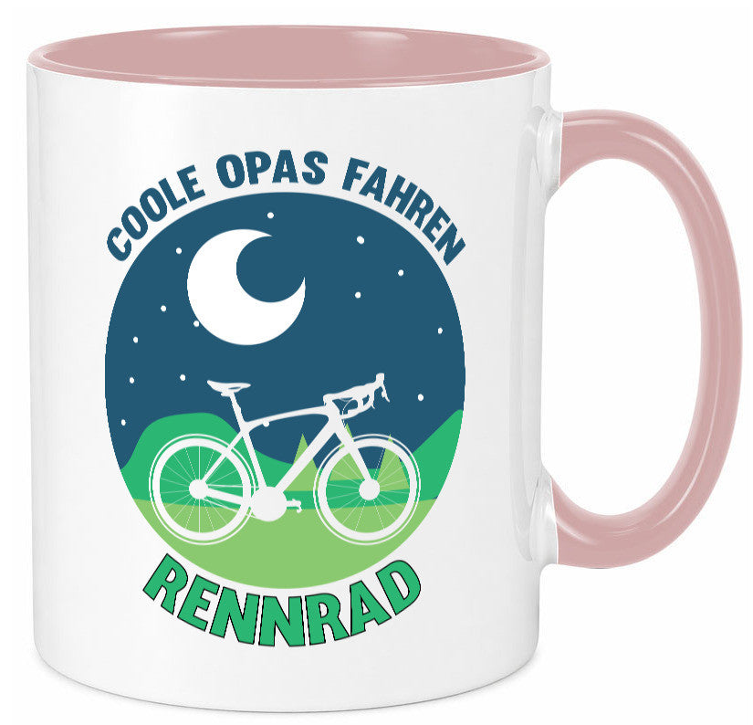 Coole Opas fahren Rennrad | Mond Landschaft Geschenk Familie Geschenkidee