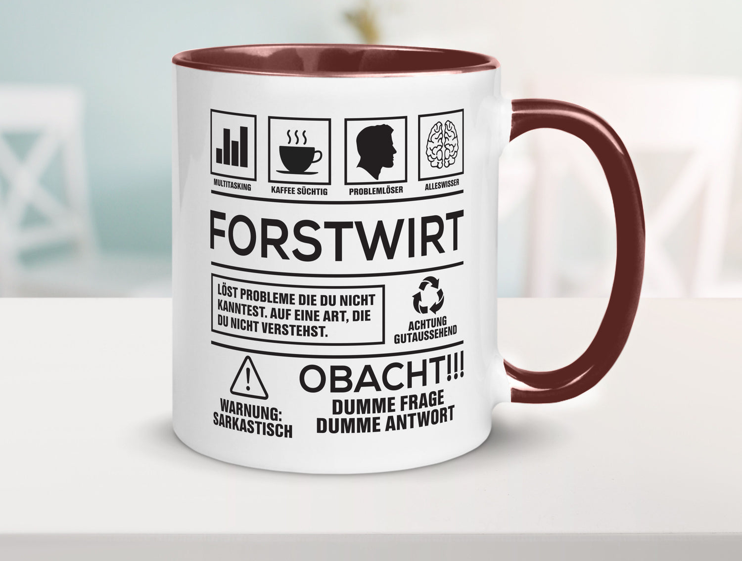 Achtung Probleme Forstwirt | Waldarbeiter lustig Arbeit Kollegen Büro Geschenk