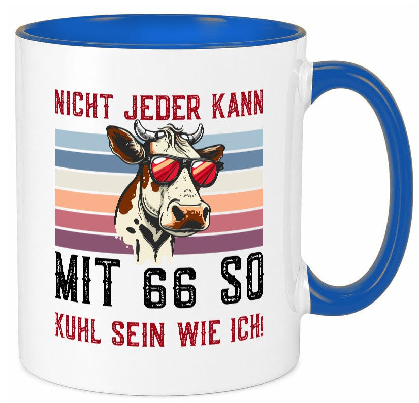 Mit 66 so gut aussehen | 66. Geburtstag Landwirt Bauer v2 Geschenk Geschenkidee Tasse