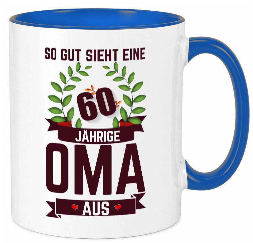 60. Geburtstag | 60 Jährige Oma Großmutter Geschenk Familie Geschenkidee Tasse