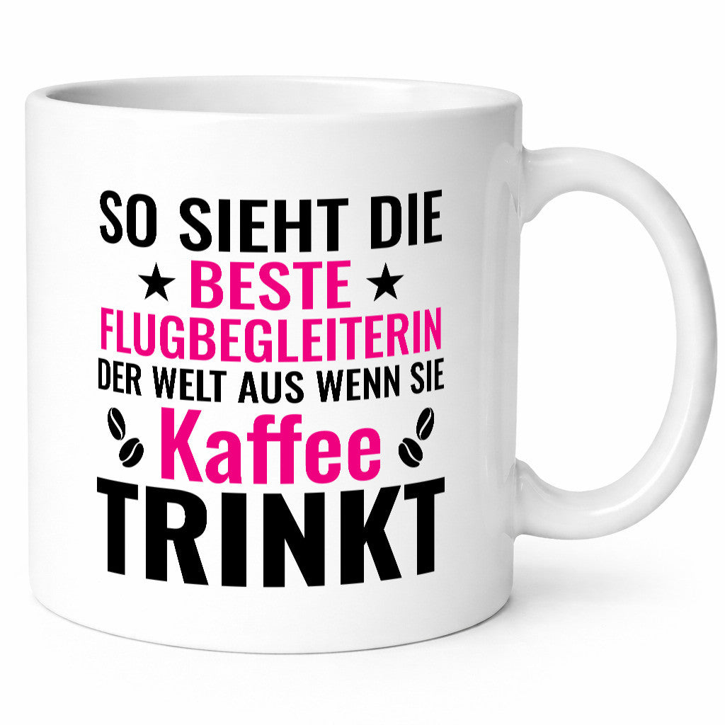 Kaffee trinkt: Flugbegleiterin | Stewardess Flughafen Geschenk Humor