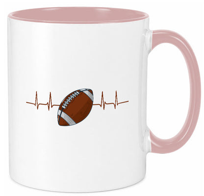 American Football Herzschlag | Footballer Superbowl Humor Geschenkidee Tasse