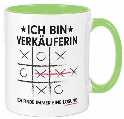 Löse Probleme: Verkäuferin| Kollegin | Verkaufsjob v3 Geschenkidee Arbeit Tasse