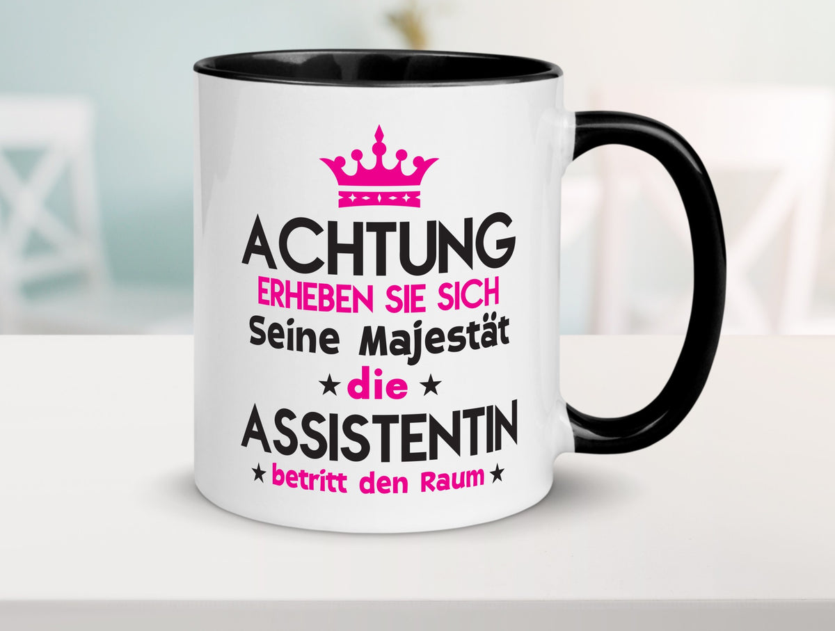 Seine Majestät Assistentin | Assistenz Hilfskraft Humor Geschenkidee Tasse