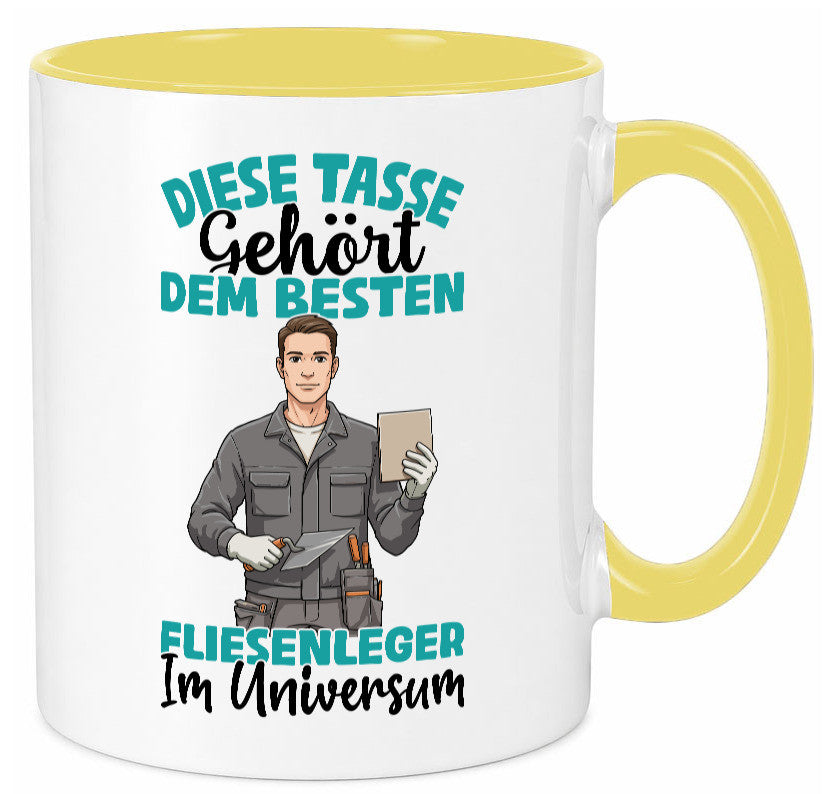 Im Universum: Fliesenleger | Fliesenlegen Bau Geschenk Humor Geschenkidee