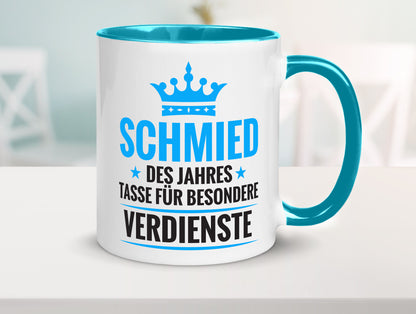Besonderer Verdienst: Schmied | schmieden Humor Geschenkidee Tasse