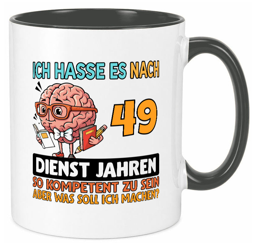 49 Dienstjahre | Arbeit Kompetent Humor Kollegen Büro Geschenkidee Tasse
