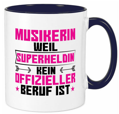 Superheldin Musikerin | Musik Musikantin Humor Geschenkidee Tasse
