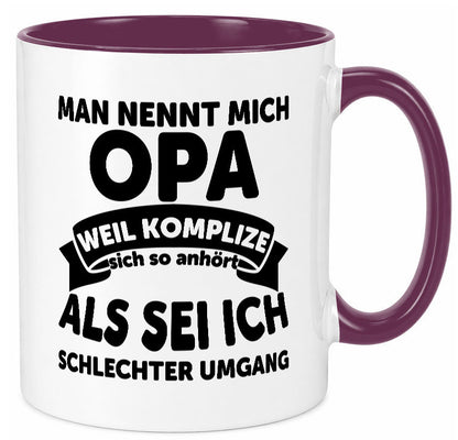 Nenn mich Opa, Komplize schlechter Umgang | Opa Witz Geschenk Familie