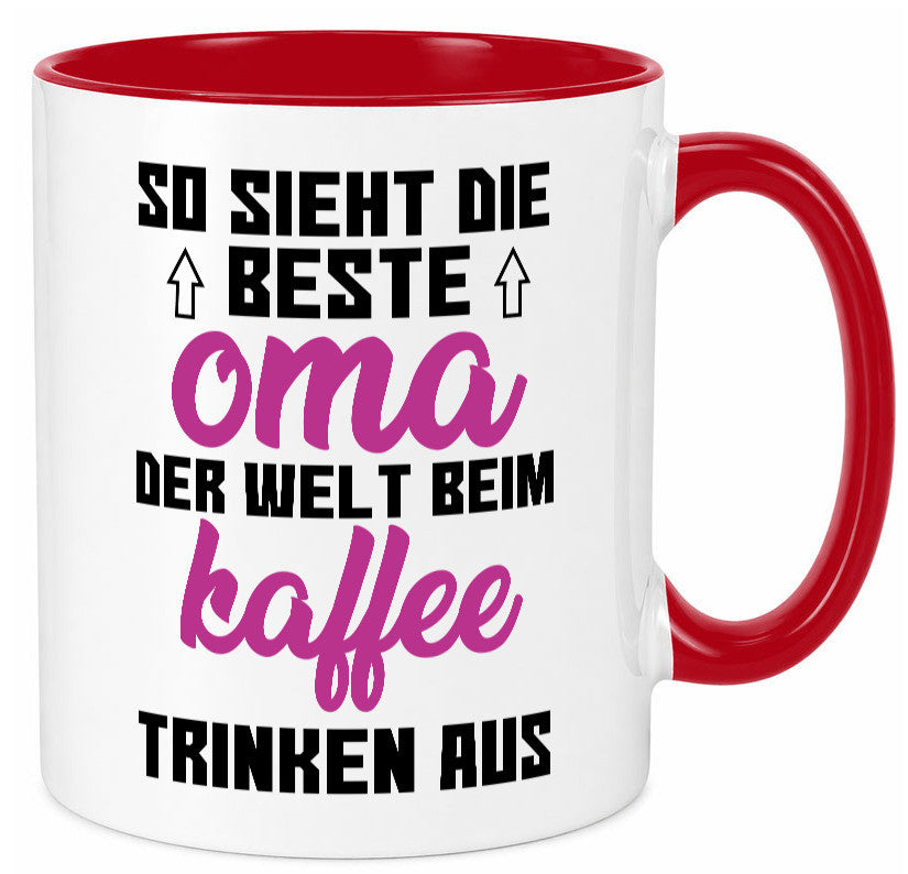 Beste Oma der Welt | Großmutter Tasse lustiger Spruch Geschenk Familie