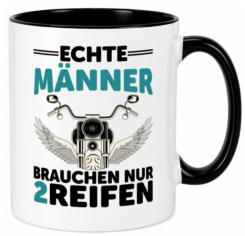 Echte Männer | Motorrad Tasse Motorradfahrer Biker lustiger Spruch Geschenk