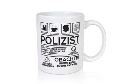 Achtung Probleme Polizist | Polizei Geschenk Humor Geschenkidee lustiger Spruch